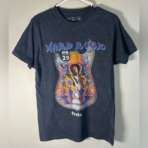 Jimi Hendrix Blue T-shirt Adult M Hard Rock Cafe Sig Series 29 2011 EUC